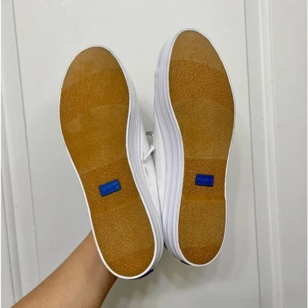 KEDS Triple Kick Platform Sneaker in White Size 7